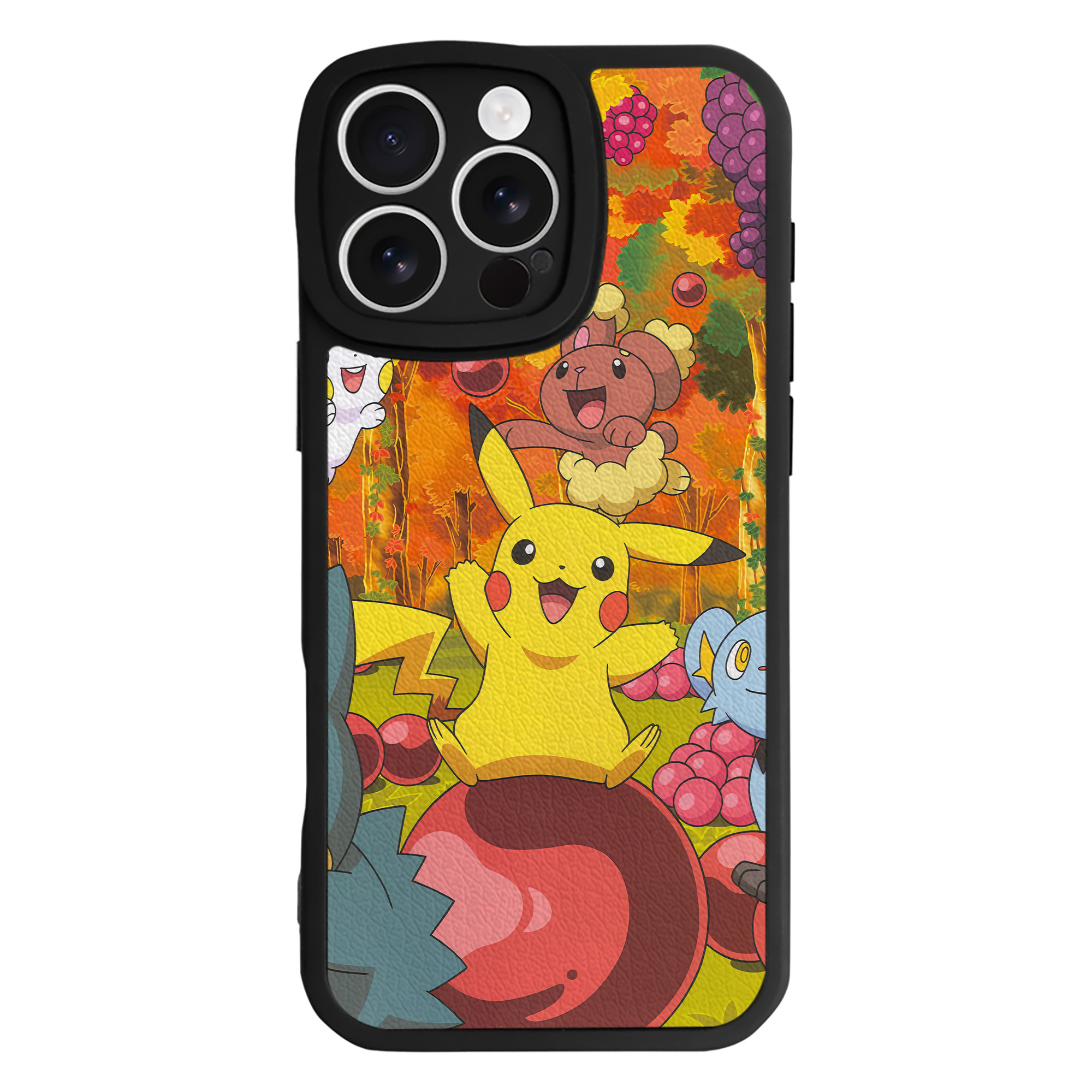 （画像用） ポケットモンスター Pokémon 【iPhone 16シリーズ対応】シリコンスマホケース（レザー調） 材質：シリコン